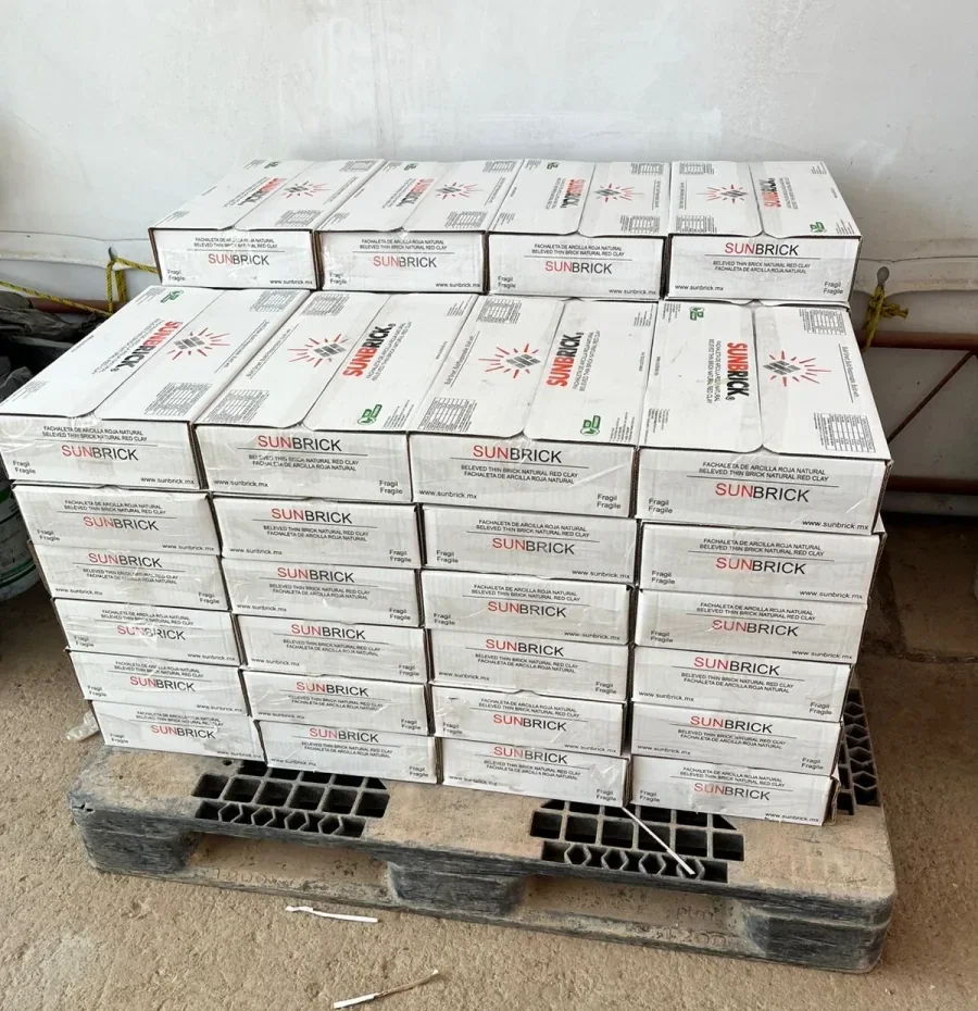 Palletized Sunbrick thin brick veneer supply for Washington projects